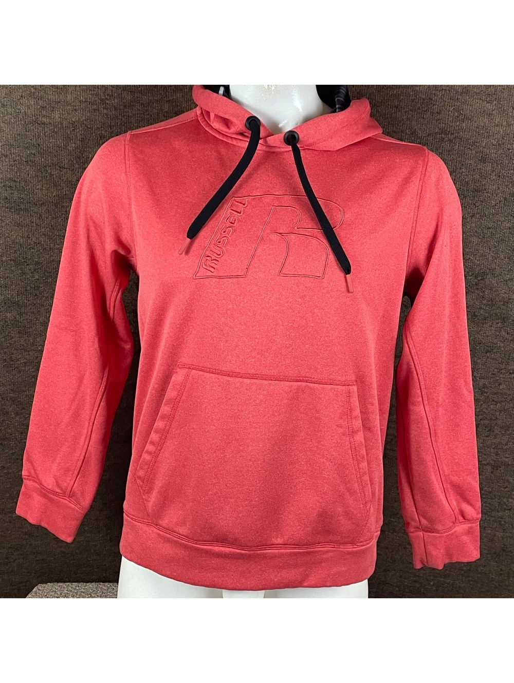 Russell Athletic Hoodie Men’s Medium Embroidered Red Y2K Pullover 98